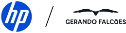 Logo HP Brasil e Gerando Falcões - Promoção Imprima um Futuro Melhor